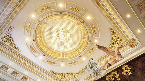 thi công mâm trần phào chỉ dát vàng tại _ Nội thất nhật anh tphcm